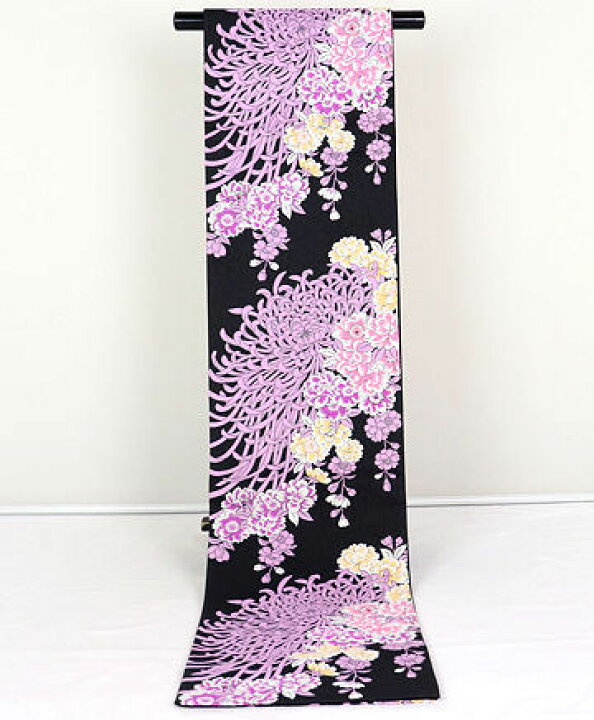 楽天市場】＼ 20％offクーポン ／ 振袖用 西陣織袋帯 正絹 黒 乱菊 L 