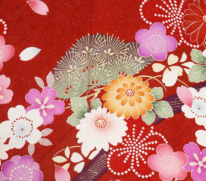 楽天市場】＼ 20％offクーポン ／ ＼ 特売品 ／ 本振袖 正絹 赤 小豆色  