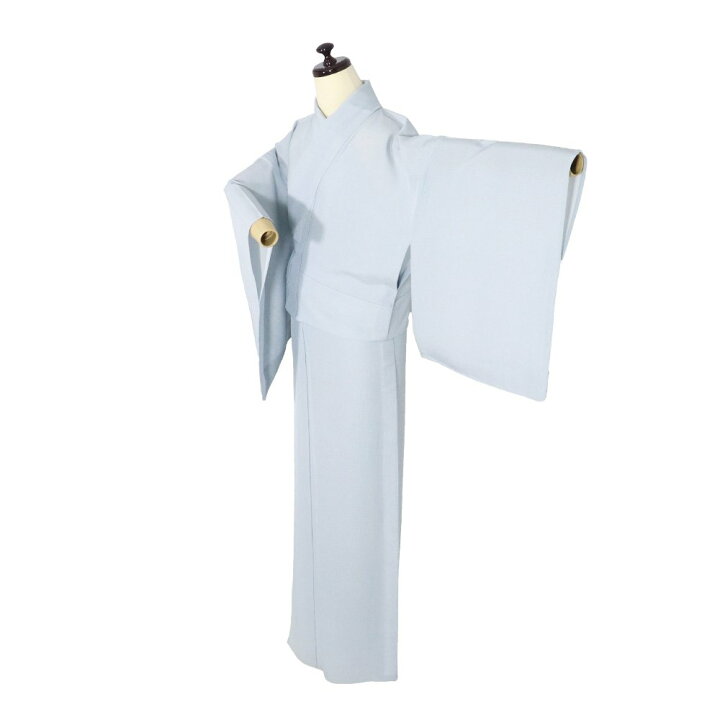 新品【夏着物】小紋 紋紗網代地紋 クローバー 長尺トールサイズ 正絹 
