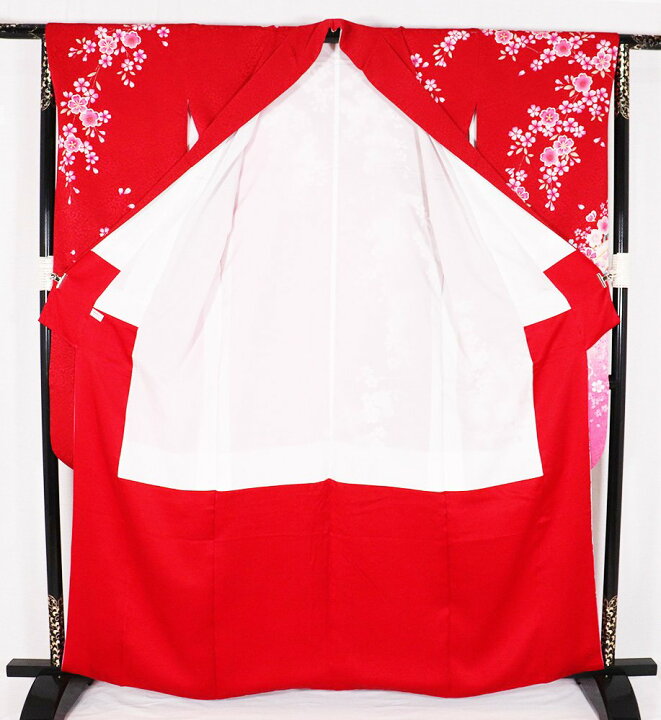 楽天市場】＼ 20％offクーポン ／ 本振袖 正絹 赤 ピンク 黄色 桜花紋 