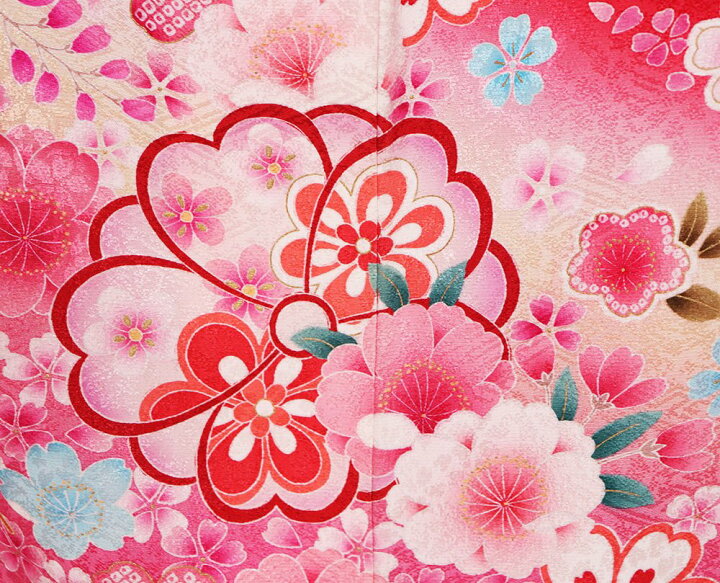 楽天市場】＼ 20％offクーポン ／ 本振袖 正絹 赤 ピンク 黄色 桜花紋 
