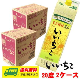 三和酒類 麦焼酎 いいちこ 20度 1.8L 1800ml パック 2ケース 12本 送料無料
