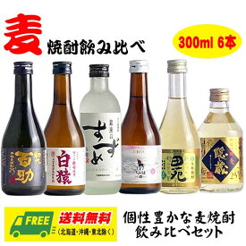 麦焼酎 ちょい飲み 飲み比べセット ミニボトル 300ml × 6本セット 送料無料 お歳暮 お年賀 プレゼント 母の日 父の日 プレゼント 御祝 内祝 誕生日