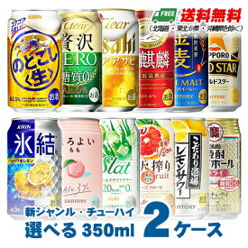 選べる 新ジャンル 350ml + 缶チューハイ 350ml よりどり2ケース 送料無料 ビール N