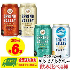 お中元 夏ギフト ビール 数量限定 キリン スプリングバレー 4種飲みくらべ 4種×6本 計24本 青いラガー 送料無料 プレゼント 御祝