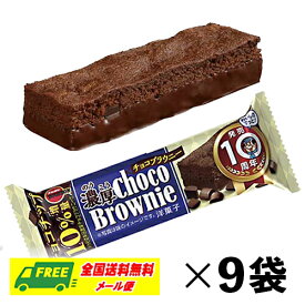 ブルボン 濃厚チョコブラウニー バータイプ 44g×9本 スイーツバー チョコレートケーキ メール便 代引・配達日時指定不可