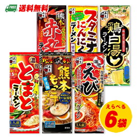 五木食品 選べる6袋 棒ラーメン（乾めん）インスタントラーメン メール便 代引・配達日時指定不可