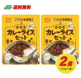 長期保存・自宅療養 CoCo壱番屋監修 尾西のカレーライスセット 2食セット メール便 代引・配達日時指定不可