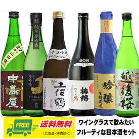 日本酒好きの女子へおすすめの吟醸酒 6本セット 720ml×6本 父の日 お中元 プレゼント 御祝 内祝 誕生日