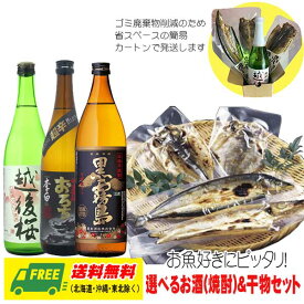 お歳暮 冬ギフト オリジナルギフト 選べる日本酒・焼酎 & 骨まで食べられる干物 晩酌ギフトセット 送料無料 プレゼント 御祝 内祝 誕生日