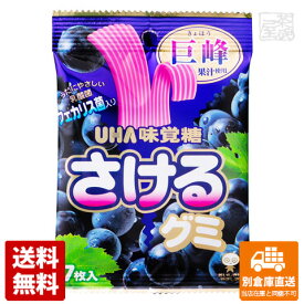 UHA味覚糖 さけるグミ グレープ 7枚 x10 セット 【送料無料 同梱不可 別倉庫直送】