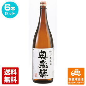 奥飛騨 新特別本醸造酒 1.8L 6本セット 【送料込み 同梱不可 蔵元直送】