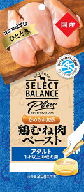 【10日限定エントリー＆抽選でP100％＋クーポン】セレクトバランスPlus鶏むね肉ペーストアダルト1才以上の成犬用　20g×4本（犬用おやつ）（正規品）