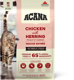 【15日限定エントリー＆抽選でP100％＋クーポン有】アカナ　インドアエントリーキャット　4.5kg【キャットフード】【正規品】