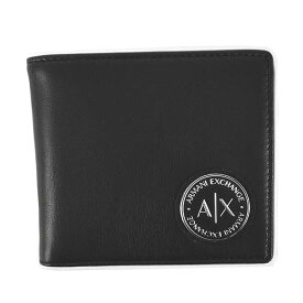 アルマーニエクスチェンジ A/X ARMANI EXCHANGE 二つ折り財布 958098 1P011 42520 小銭入れ付 二つ折り財布 ブラック+ホワイト