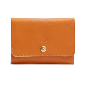 Cr]e IL BISONTE ܂z SMW028 OR102 CLASSIC MEDIUM WALLET NVbN ~fBA EHbg ORANGE OR102 IW