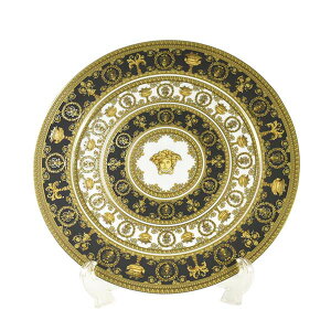 ���F���T�[�`�F VERSACE �M �v���[�g �H�� I LOVE BAROQE �A�C ���u �o���b�N 10263 403651 10450 �P�i 1�� SERVICE PLATE 33 CM �z���C�g+�u���b�N+�S�[���h�n�}���`