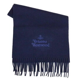 ヴィヴィアン ウエストウッド Vivienne Westwood マフラー W001Z-K410-NAVYBLUE スカーフ ウール ストール メンズ レディース ネイビーブルー