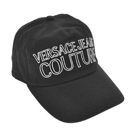 ヴェルサーチェ ジーンズ クチュール VERSACE JEANS COUTURE 帽子 キャップ 71YAZK11 899 ベースボールキャップ BASEBALL CAP WITH PENCES NERO ブラック