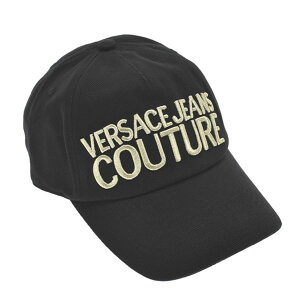FT[`F W[Y N`[ VERSACE JEANS COUTURE Xq Lbv 72YAZK10 G89 x[X{[Lbv BASEBALL CAP WITH PENCES CIRCONFERENZA 58 CM BLACK/GOLD ubN+S[h
