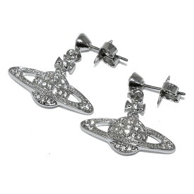 ヴィヴィアンウエストウッド Vivienne Westwood ピアス 62020025-02P116 MINI BAS RELIEF DROP EARRINGS ミニ バス レリーフ ドロップ イヤリング レディース アクセサリー プラチナ+クリスタル