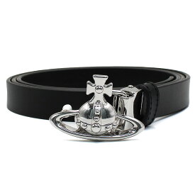 ヴィヴィアンウエストウッド Vivienne Westwood ベルト 8201006HU-L0022-N401 BELTS SMALL LINE ORB BUCKLE メンズ シルバー+ブラック