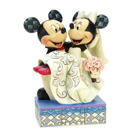 エネスコ enesco. ディズニー・トラディション Disney Traditions ミッキー・マウスとミニー・マウスのウェディング 結婚式 Mickey ＆ Minnie Wedding 木彫り調フィギュア ミッキーマウス ミニーマウス ギフト 出産祝い 男の子 女の子 おもちゃ 誕生日 1歳 2歳 3歳 4歳 5歳