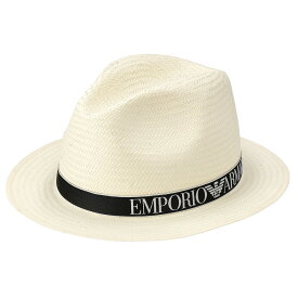 エンポリオアルマーニ EMPORIO ARMANI ハット 帽子 6278842R572-41510 麦わら帽子 ストローハット メンズ オフホワイト
