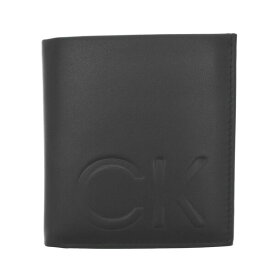 カルバンクライン Calvin Klein 財布 二つ折り財布 折りたたみ財布 K50K508005 BAX GRAPHIC CK TRIFOLD 6CC W/COIN 小銭入れ付き BLACK ブラック