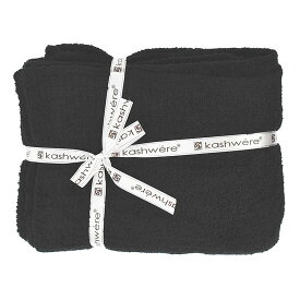 カシウエア KASHWERE ソリッド ブランケット THCH-SLD01-001-5270 THROW シングルサイズ 毛布 ひざ掛け マイクロファイバー タオルケット BLACK ブラック 黒