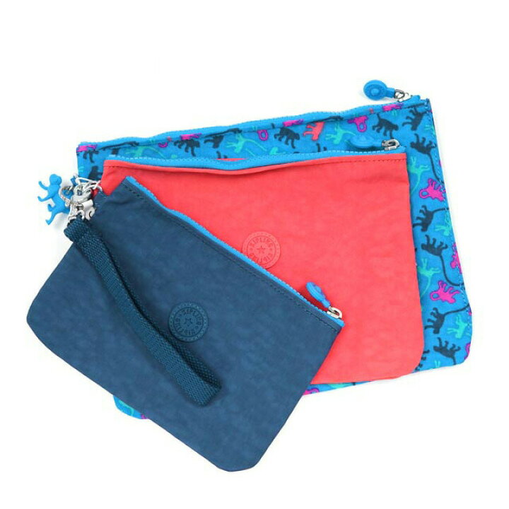 楽天市場】キプリング kipling ポーチ 3連ポーチセット 小物入れ 