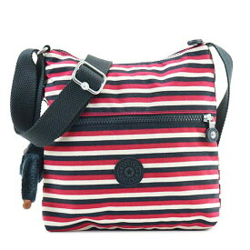 キプリング バッグ KIPLING K12199 L24 ZAMOR B サモラ 斜めがけショルダーバッグ SUGAR STRIPES レッド+ネイビー+ホワイトストライプ