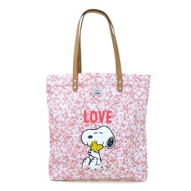 キャスキッドソン トートバッグ スヌーピー 910125 105233716562102 ショッパー トート ショルダー WASHED PINK / SNOOPY PAPER DITSY