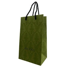グッチ GUCCI ショップ袋 ショッパー 1枚 サブバッグ ラッピング 紙袋 手提げ ブランド 縦型 グリーン+ブラック系