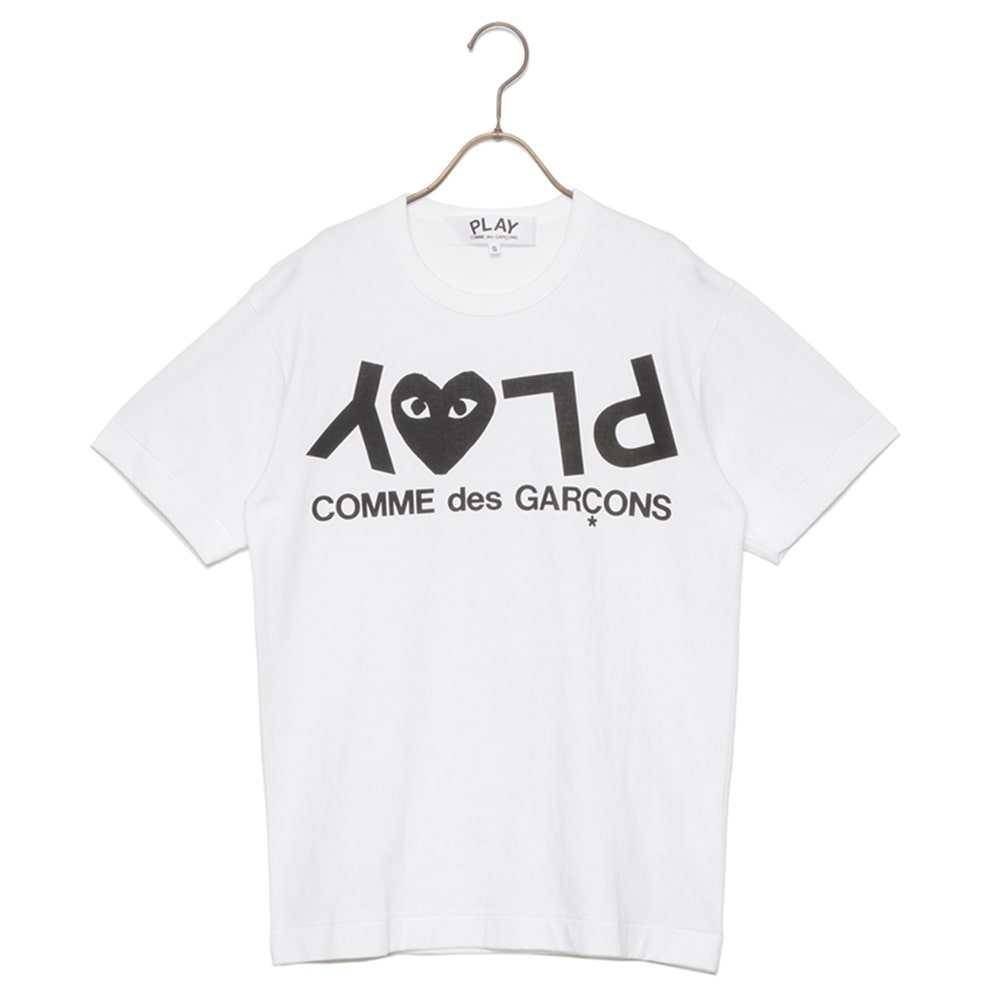 コムデギャルソン COMME des GARCONS Tシャツ ティーシャツ メンズ az-t068-051-1 T-SHIRT PLAY LOGO  プレイ ロゴ 半袖 WHITE ホワイト | Salada Bowl-おしゃれブランド通販