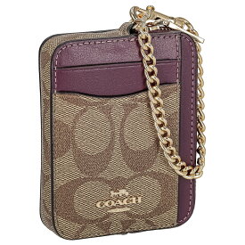 コーチ ファクトリー COACH FACTORY アウトレット コインケース 小銭入れ カードーケース パスケース C0058 IMRSF レディース カーキブラウン+パープル系