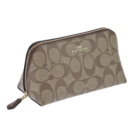 コーチファクトリー COACH FACTORY ポーチ コスメポーチ メイクポーチ コスメティック ケース 17 F53385/IME74 レディース カーキ+サドル