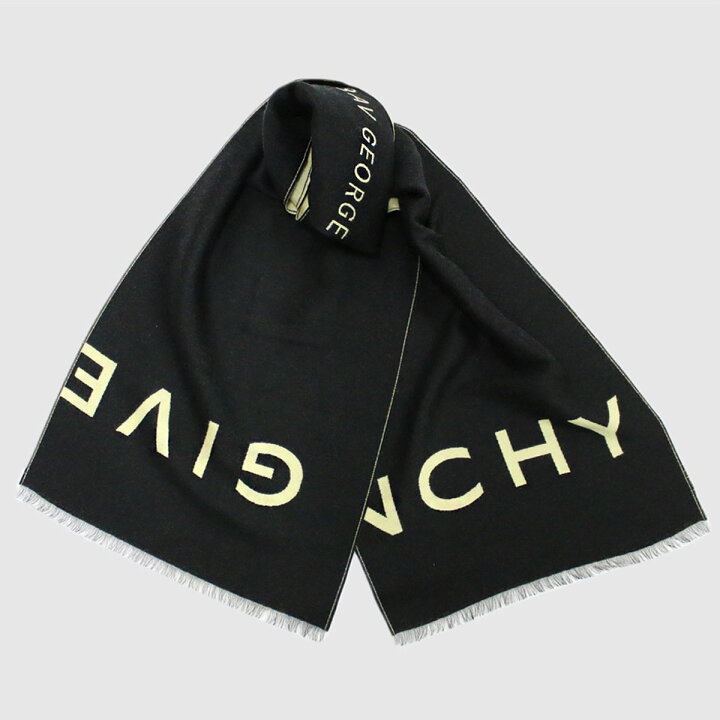 Givenchyジバンシーマフラーネイビーブルー系パリ男性メンズ輸入  
