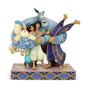 ジムショア Jim Shore ディズニー トラディション Disney Traditions 置物 フィギュア 人形 6005967 アラジン グループハグ 木彫り調 新品