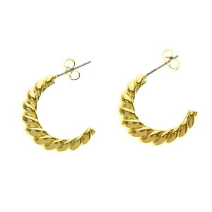 VFCvX X^WI Shapes Studio sAX ANZT[ 18KR[eBO GOLD CROISSANT HOOP EARRINGS fB[X S[h