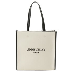 ジミーチュウ JIMMY CHOO バッグ トートバッグ キャンバス ミディアム bbjm00226l N/S TOTE M CZM NATURAL BLACK SILVER レディース ナチュラル+ブラック