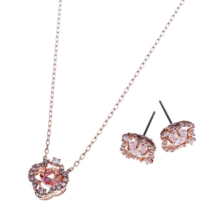 楽天市場】スワロフスキー SWAROVSKI ネックレス ピアス セット 