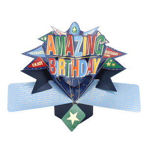 セカンドネイチャー SECOND NATURE ポップアップカード グリーティングカード バースデー フラッグス POP244 誕生日 3D メッセージカード イベント