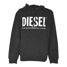 ディーゼル DIESEL メンズ パーカー A02813 9XX 0BAWT アウター フード付き ロゴ プルオーバー 長袖 BLACK ブラック S M L XL