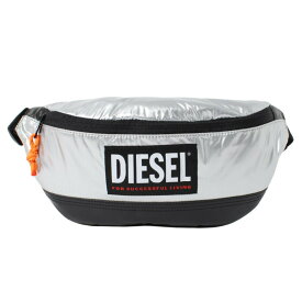 ディーゼル DIESEL ウエストバッグ クロスボディバッグ X08030 P4270 H1130 メンズ ホワイトシルバー ブラック