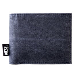 ディーゼル DIESEL 二つ折り財布 X08290 PR422 T6098 DENIM HIRESH S 小銭入れ付き 二つ折り 財布 メンズ デニム ブラック