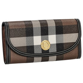 バーバリー BURBERRY 財布 長財布 フラップ式長財布 かぶせ 小銭入れ付き 8072668 A8900 メンズ ブラウン系マルチ