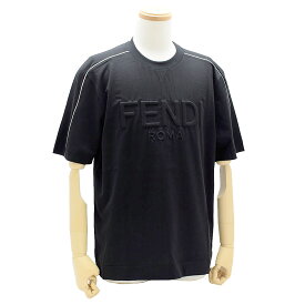 フェンディ FENDI Tシャツ FY1100 AI7F F0QA1 T SHIRT P.S.L.J. FENDI PIPING トップス ロゴ カットソー プルオーバー NERO ブラック