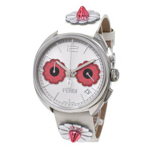 �y�����A�E�g���b�g���z�t�F���f�B FENDI �r���v F235014747 MOMENTO FLOWERLAND CHRONOGRAPH WATCH ���[�����g �t�����[�����h �N���m�O���t �E�H�b�` ���f�B�[�X �z���C�g