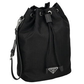 プラダ PRADA ポーチ ストラップ付き ナイロン 巾着ポーチ 小物入れ トライアングルロゴ 1NS369 VELA R067/NER Re-Nyon レディース メンズ ブラック